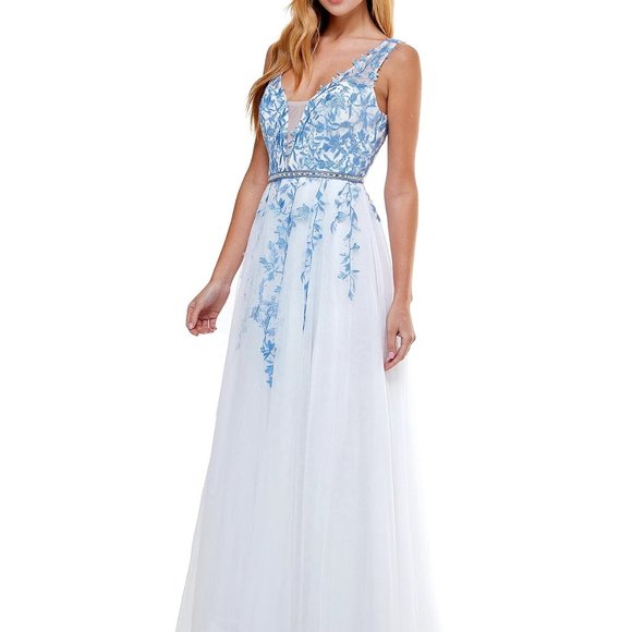 Say Yes to the Prom Embellished Embroidered Gown - Picture 8 of 10